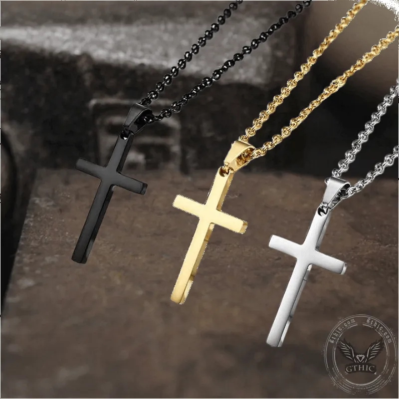 Simple Cross Stainless Steel Pendant sold by GTHIC