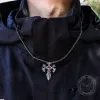Double Dragon Cross Stainless Steel Pendant sold by GTHIC