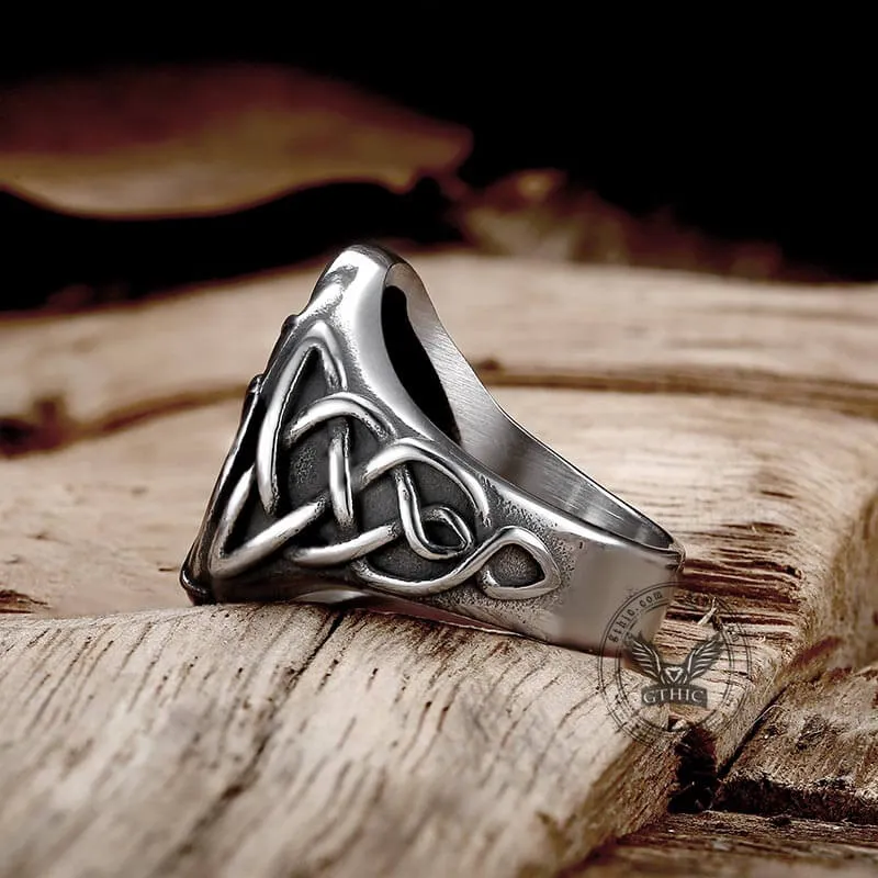 Pentagram Moon Celtic Knot Stainless Steel Ring sold by GTHIC product image thumbnail 5