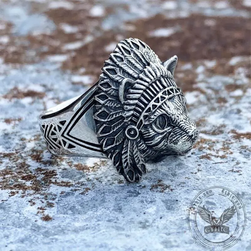 Indian Native Cat Sterling Silver Ring sold by GTHIC product image thumbnail 4