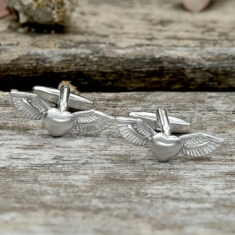 Angel Wings Brass Bullet Back Cufflinks sold by GTHIC product image thumbnail 2