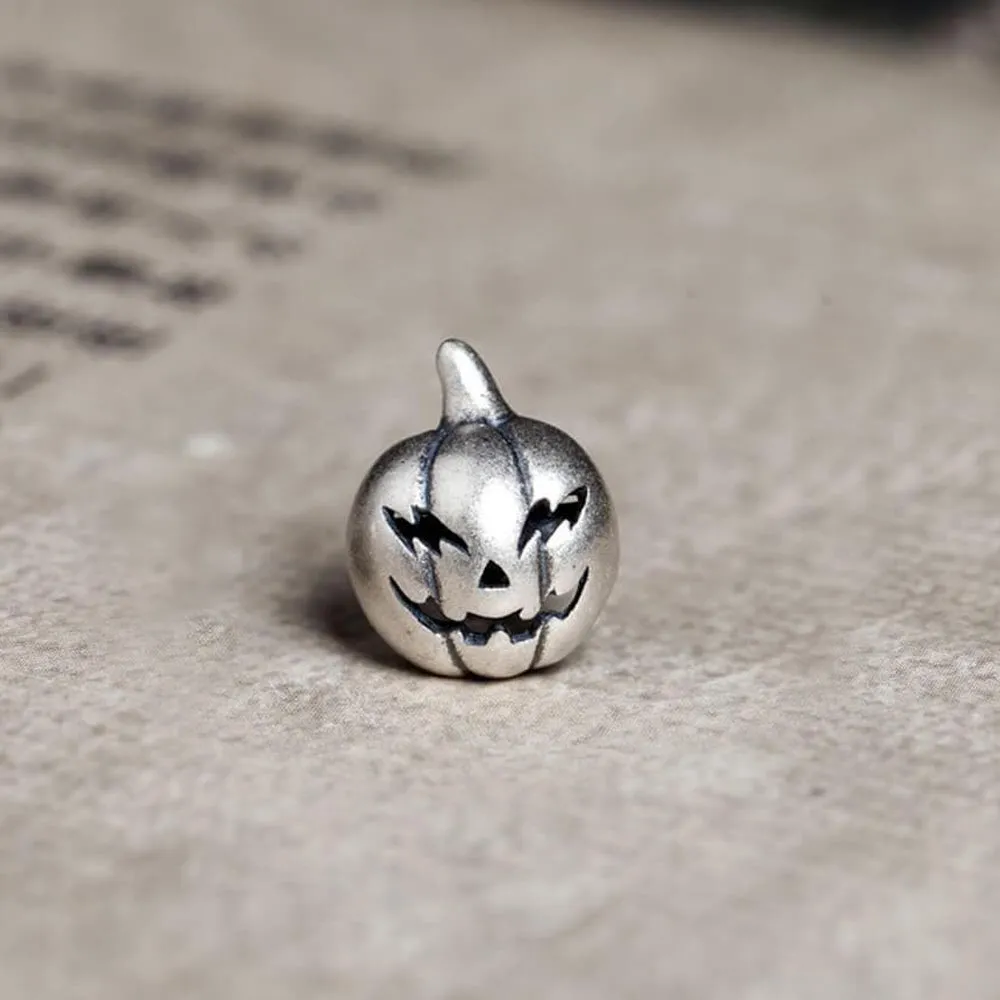 Jack-O'-Lantern Sterling Silver Stud Earrings sold by GTHIC product image thumbnail 3
