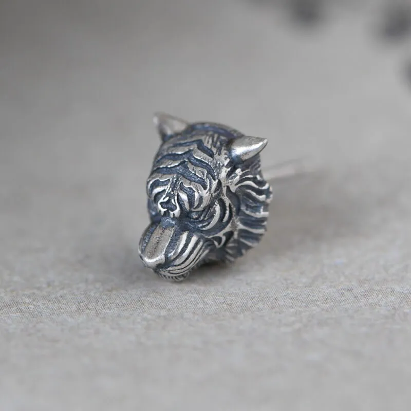 Ferocious Tiger Sterling Silver Earrings sold by GTHIC product image thumbnail 4