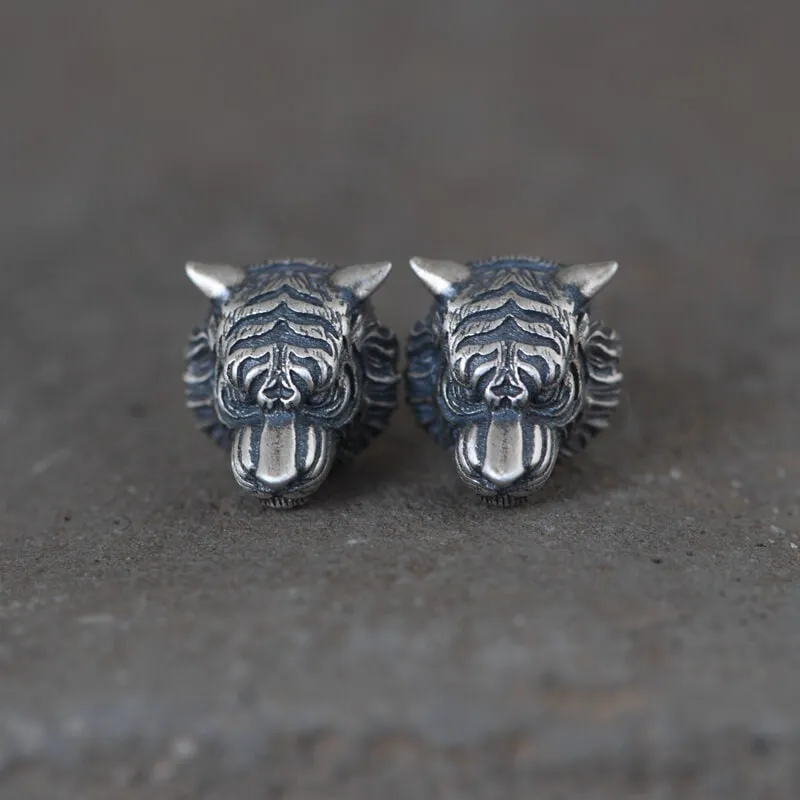 Ferocious Tiger Sterling Silver Earrings sold by GTHIC