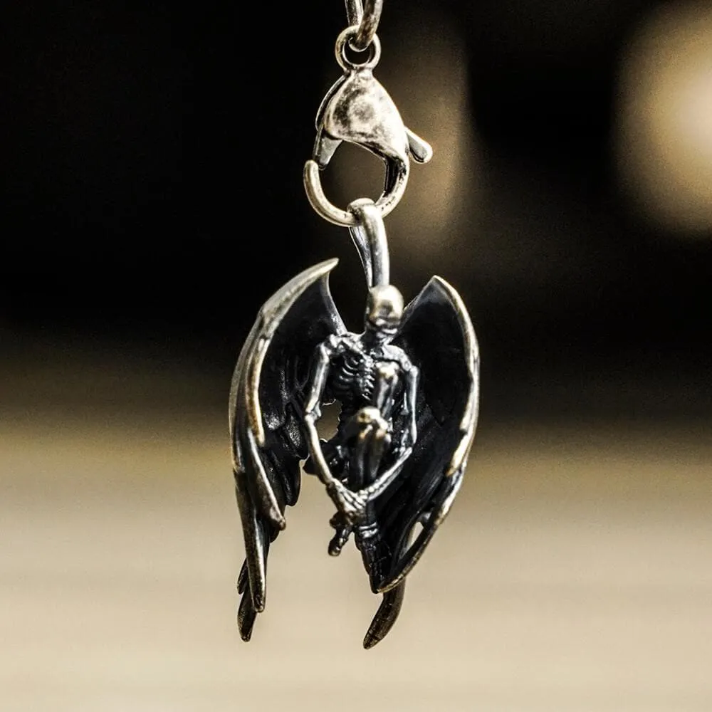 Fallen Angel Sterling Silver Skeleton Pendant sold by GTHIC