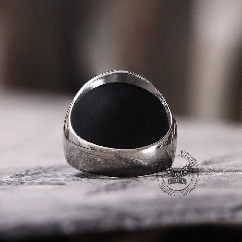 Vintage Sunflower Skull Stainless Steel Ring sold by GTHIC product image thumbnail 5