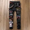 English Graffiti Print Cotton Pants sold by GTHIC