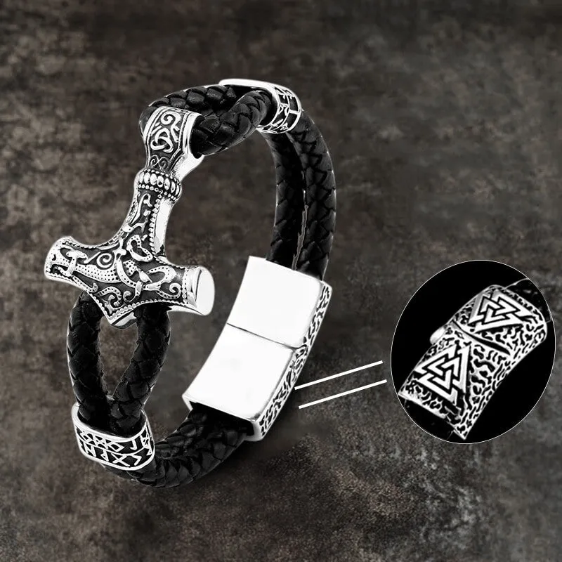 Thor’s Hammer Stainless Steel Viking Bracelet sold by GTHIC product image thumbnail 3