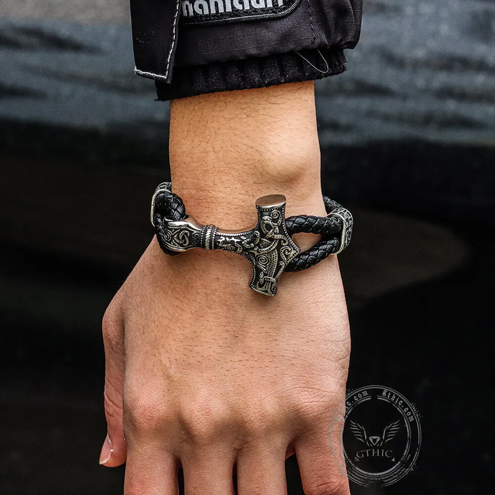 Thor’s Hammer Stainless Steel Viking Bracelet sold by GTHIC product image thumbnail 2