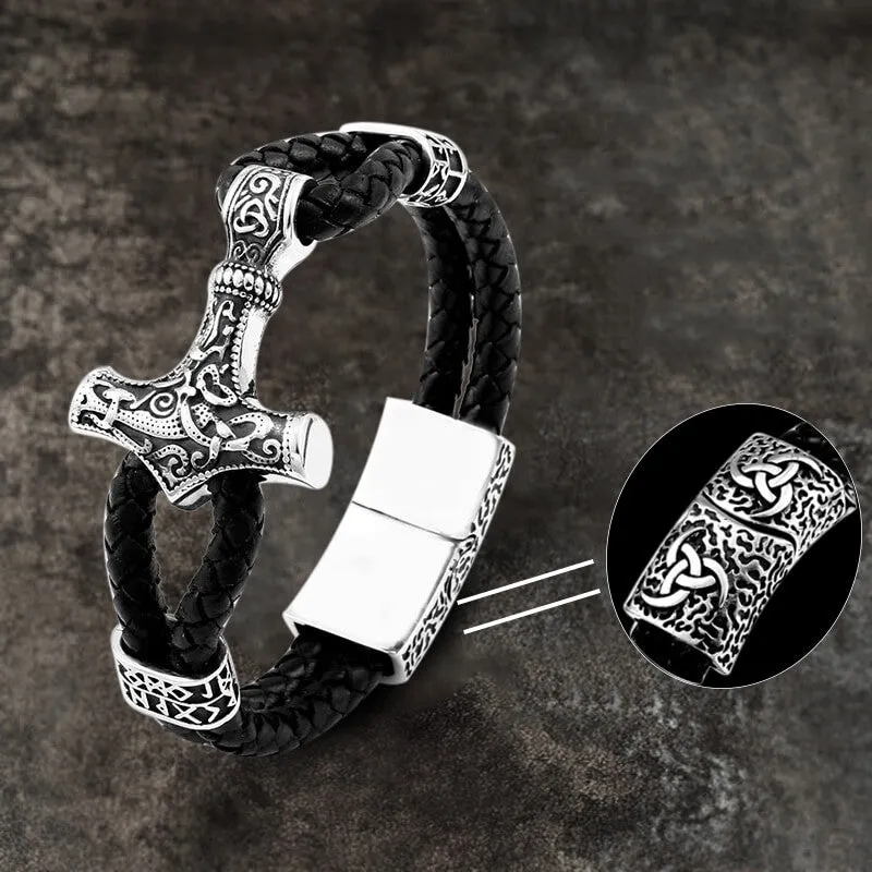 Thor’s Hammer Stainless Steel Viking Bracelet sold by GTHIC