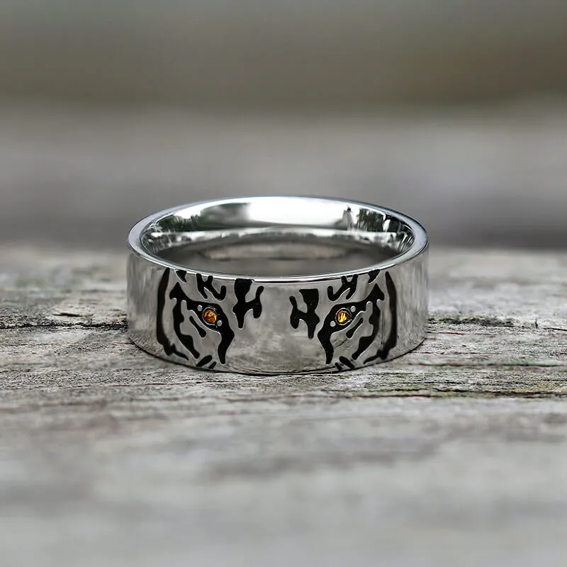 Tiger Wolf Cat Stainless Steel Animal Ring sold by GTHIC product image thumbnail 3