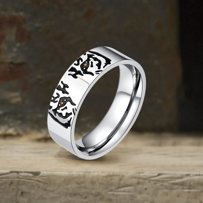 Tiger Wolf Cat Stainless Steel Animal Ring sold by GTHIC