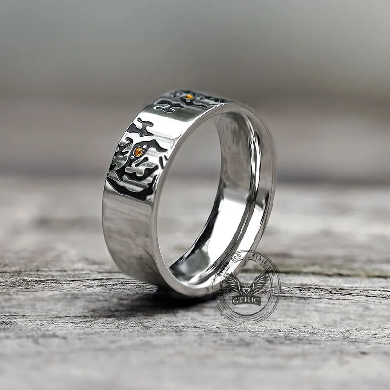 Tiger Wolf Cat Stainless Steel Animal Ring sold by GTHIC product image thumbnail 5