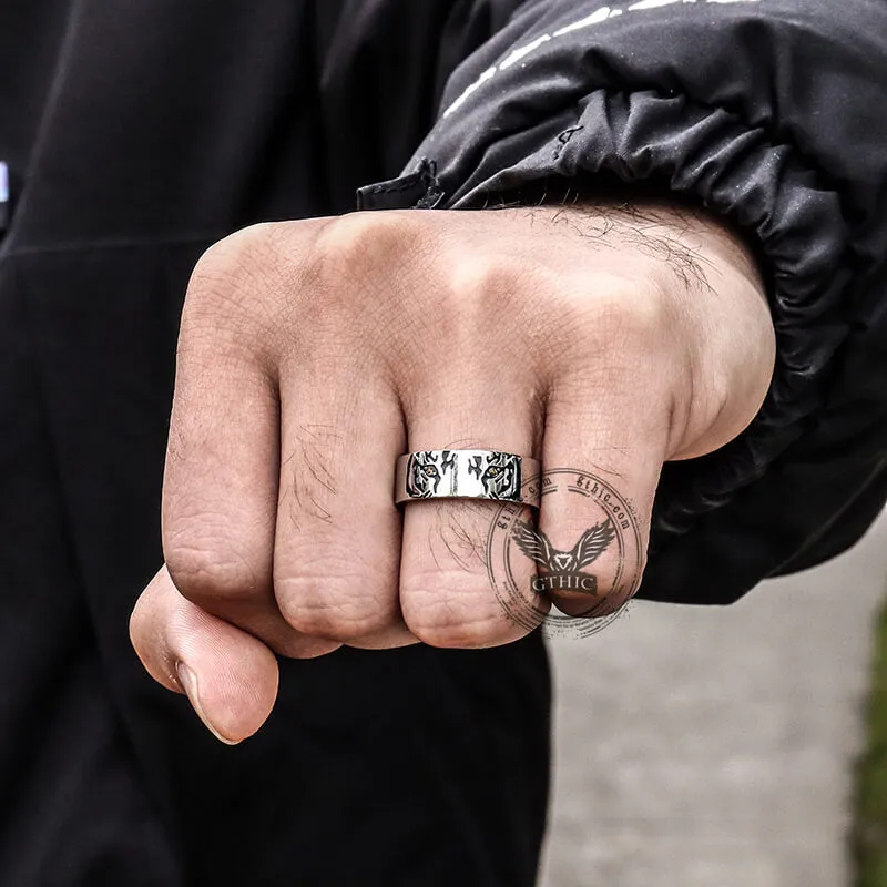Tiger Wolf Cat Stainless Steel Animal Ring sold by GTHIC product image thumbnail 2