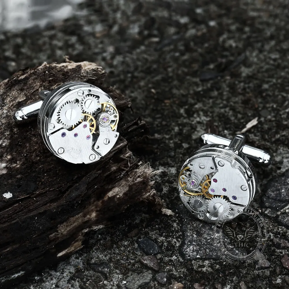 Steampunk Watch Stainless Steel Cufflinks sold by GTHIC product image thumbnail 4