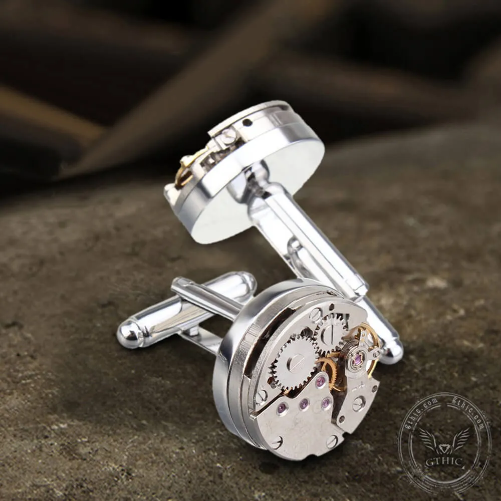 Steampunk Watch Stainless Steel Cufflinks sold by GTHIC product image thumbnail 3