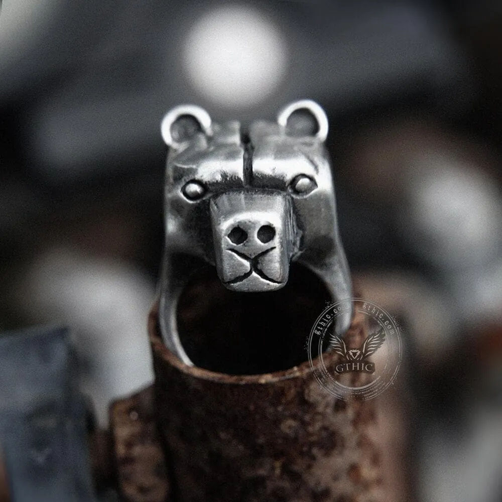 Black Bear Stainless Steel Animal Ring sold by GTHIC