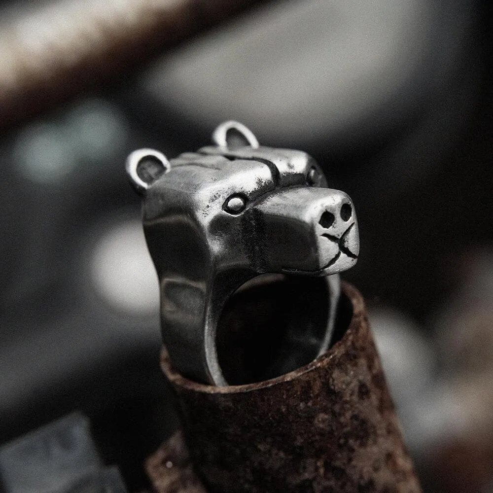 Black Bear Stainless Steel Animal Ring sold by GTHIC product image thumbnail 3