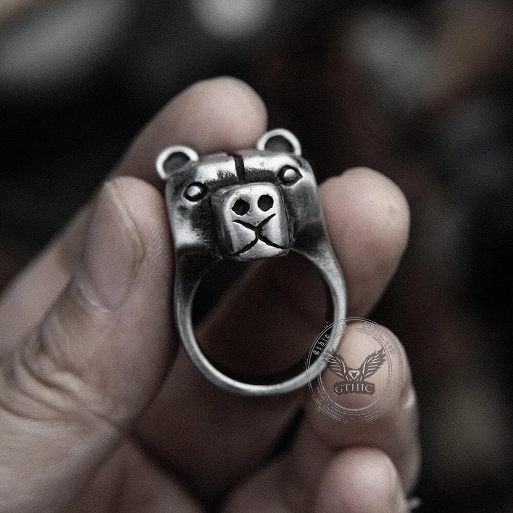 Black Bear Stainless Steel Animal Ring sold by GTHIC product image thumbnail 2