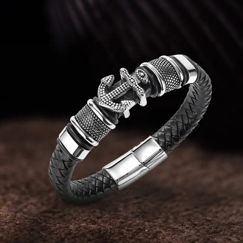 Anchor Scale Stainless Steel Marine Bracelet sold by GTHIC