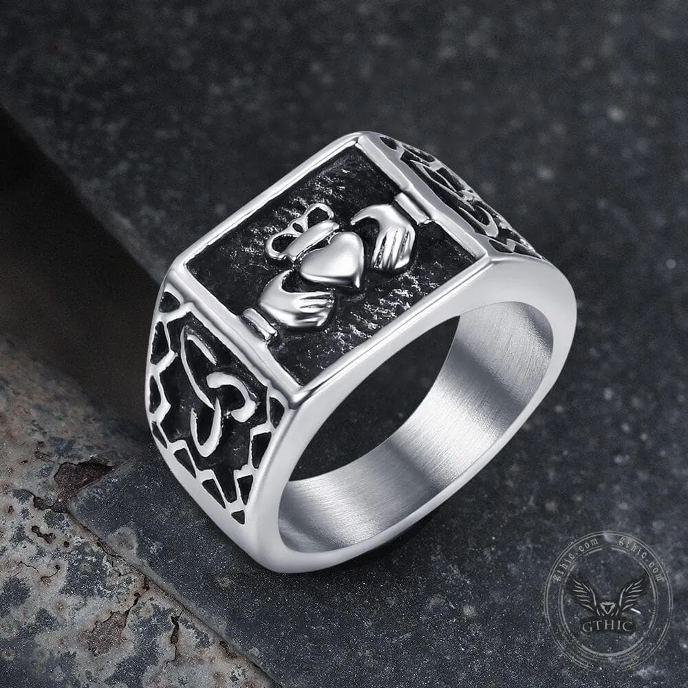 Irish Claddagh Stainless Steel Celtic Knots Ring sold by GTHIC product image thumbnail 3
