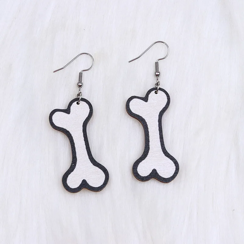 Skull Bones Acrylic Halloween Earrings sold by GTHIC product image thumbnail 3