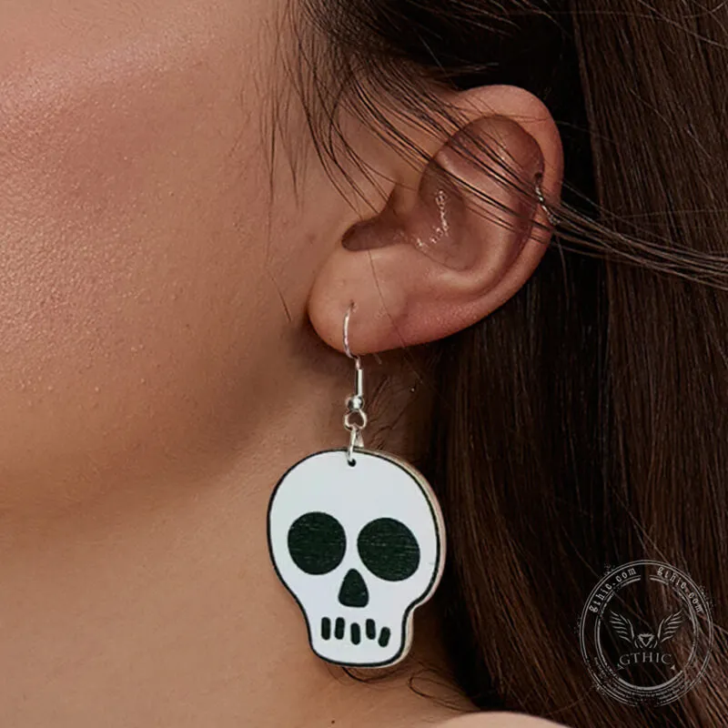 Skull Bones Acrylic Halloween Earrings sold by GTHIC product image thumbnail 2