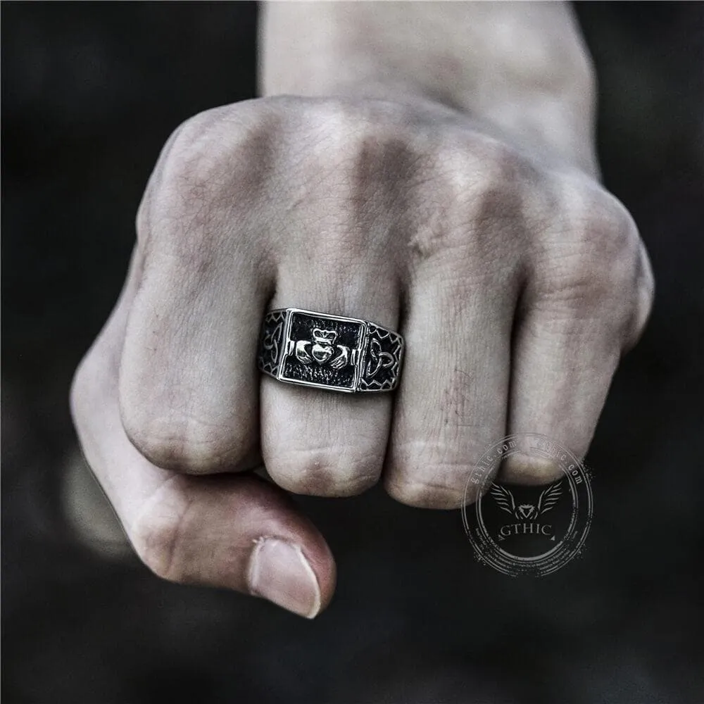 Irish Claddagh Stainless Steel Celtic Knots Ring sold by GTHIC product image thumbnail 2