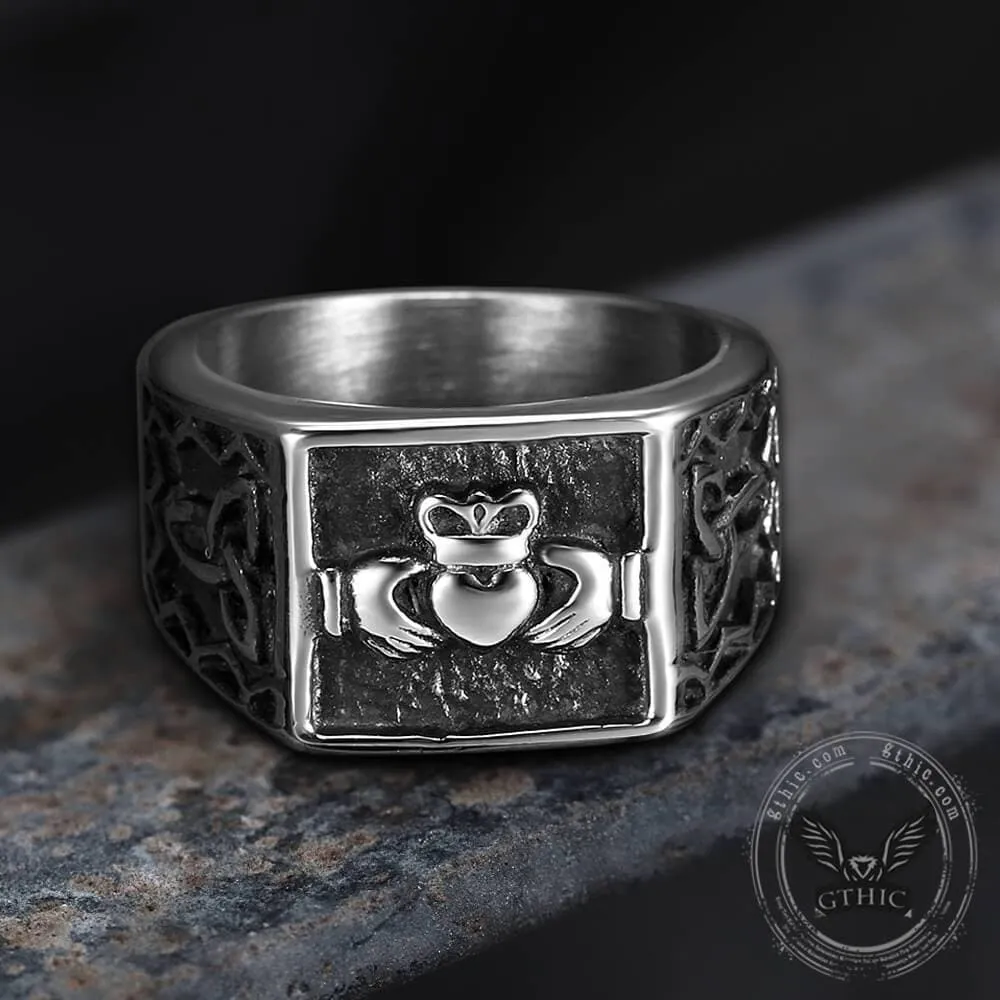 Irish Claddagh Stainless Steel Celtic Knots Ring sold by GTHIC product image thumbnail 4