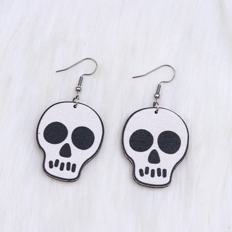 Skull Bones Acrylic Halloween Earrings sold by GTHIC