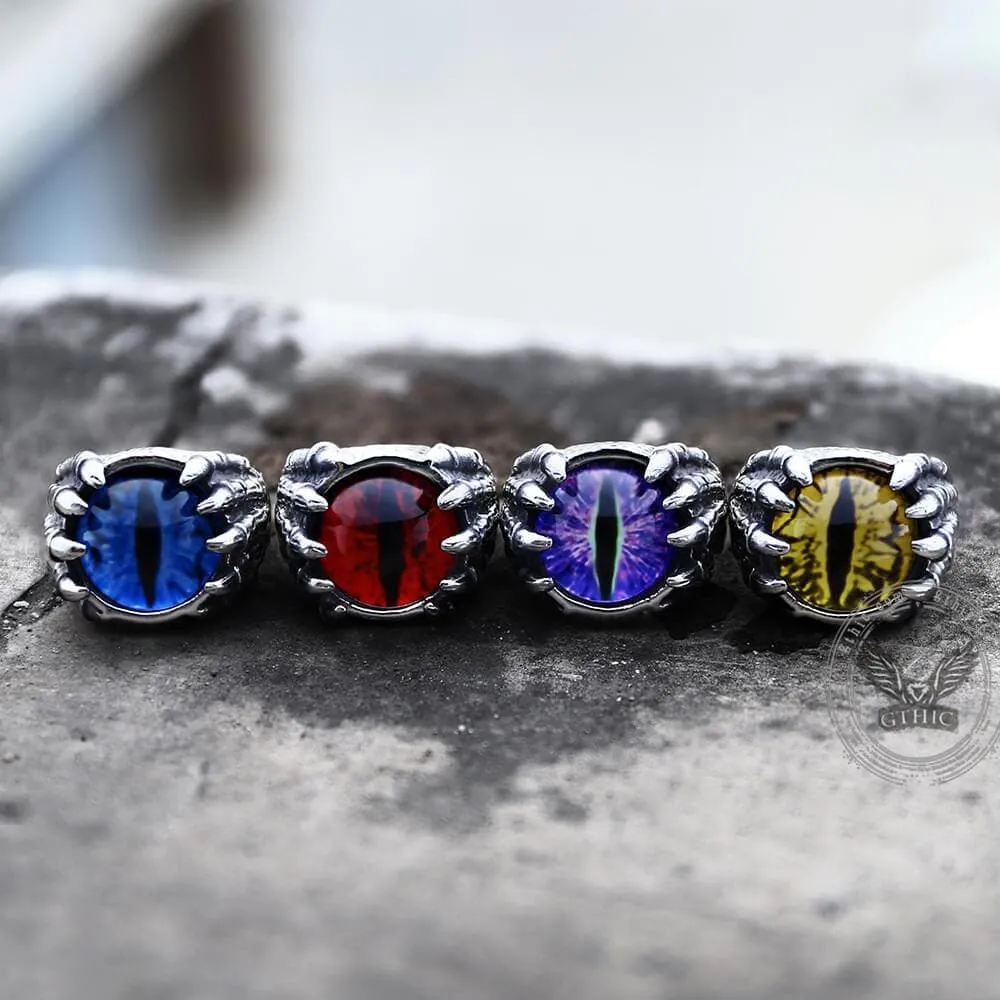Dragon Eye Stainless Steel Skull Claw Ring sold by GTHIC product image thumbnail 4