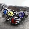 Dragon Eye Stainless Steel Skull Claw Ring sold by GTHIC