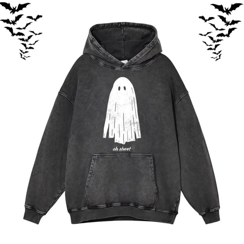 Vintage Washed Oh Sheet Ghost Hoodie Sweatshirt sold by GTHIC
