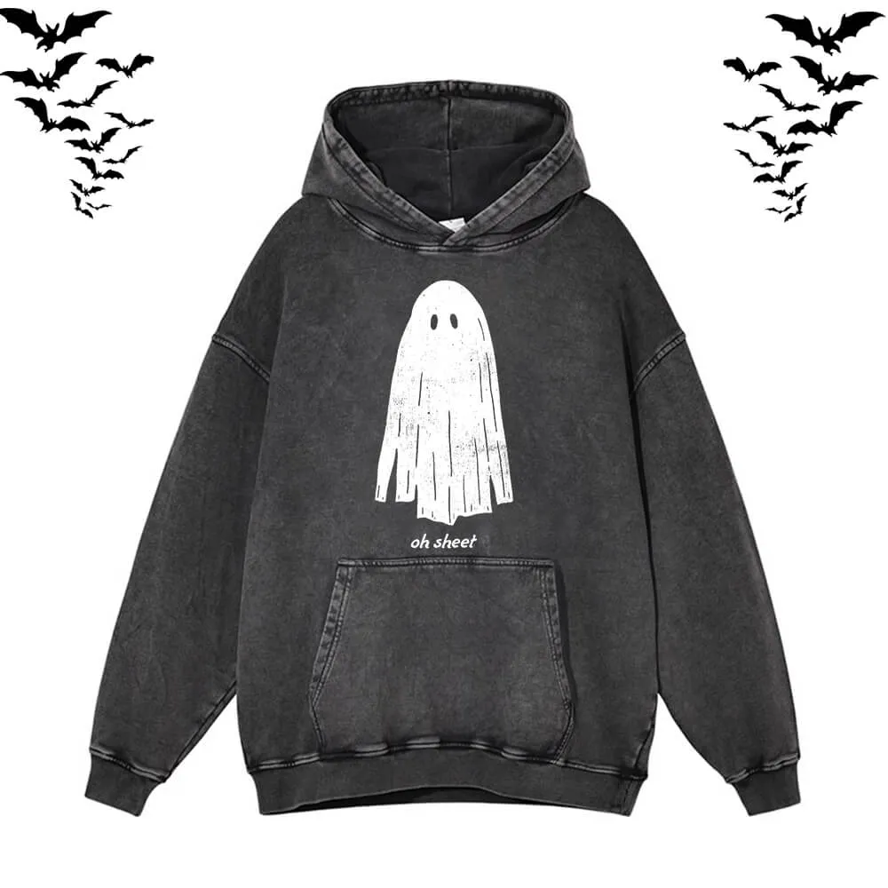 Vintage Washed Oh Sheet Ghost Hoodie Sweatshirt sold by GTHIC