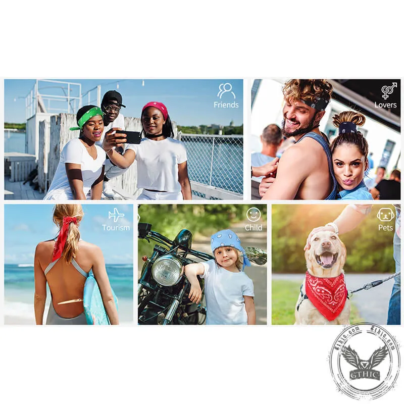 Skull Party Cotton Square Scarf sold by GTHIC product image thumbnail 4