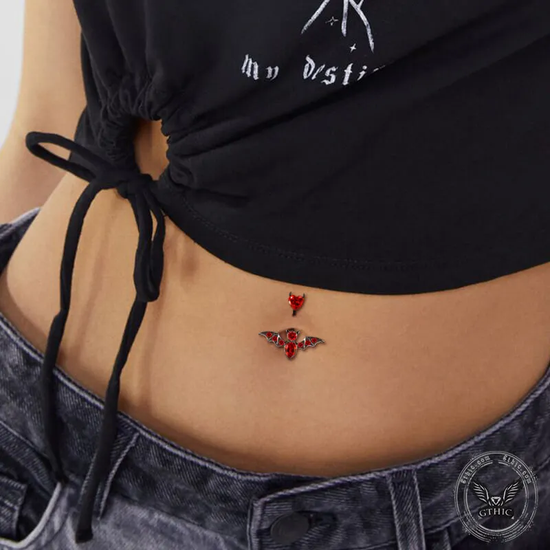 Devil Bat Spider Zinc Alloy Belly Button Ring sold by GTHIC product image thumbnail 2