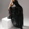 Floral pattern High Waist Flare Maxi Lace skirt sold by GTHIC