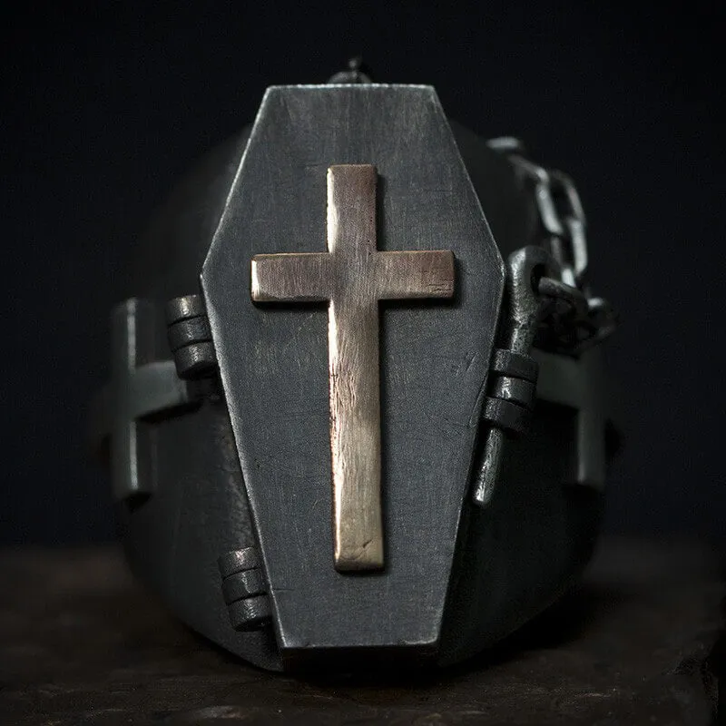 Till Death Do Us Part Sterling Silver Skull Coffin Ring sold by GTHIC product image thumbnail 3