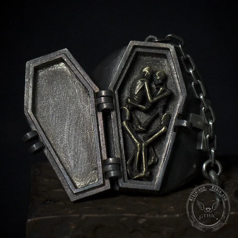 Till Death Do Us Part Sterling Silver Skull Coffin Ring sold by GTHIC product image thumbnail 4