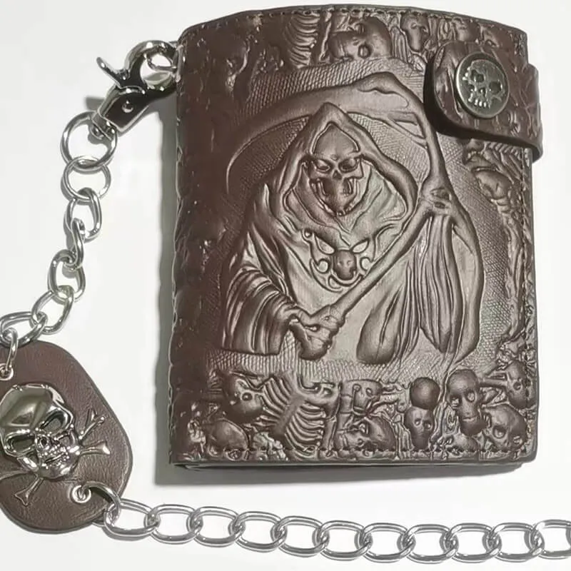 Grim Reaper PU Leather Skull Wallet sold by GTHIC product image thumbnail 4