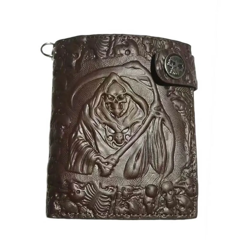 Grim Reaper PU Leather Skull Wallet sold by GTHIC product image thumbnail 3