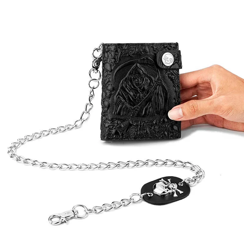 Grim Reaper PU Leather Skull Wallet sold by GTHIC product image thumbnail 2