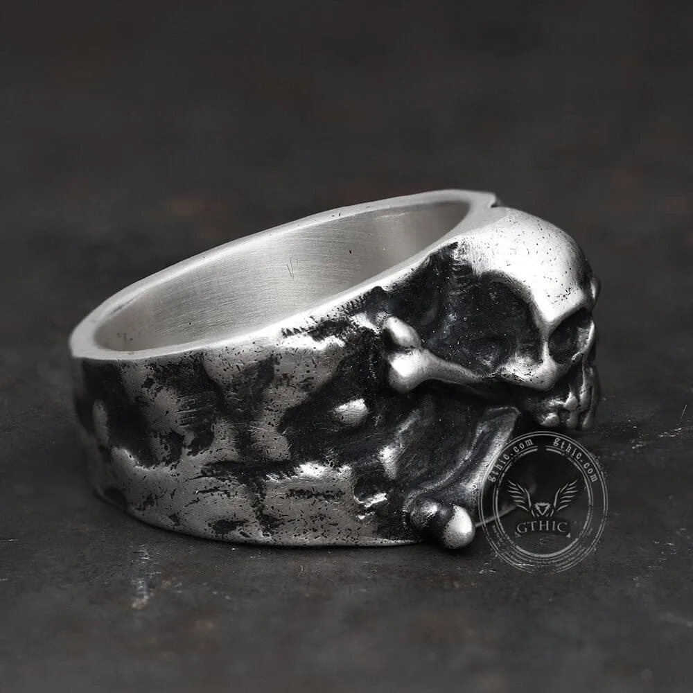 Crossbones Pirate Sterling Silver Skull Ring sold by GTHIC product image thumbnail 5