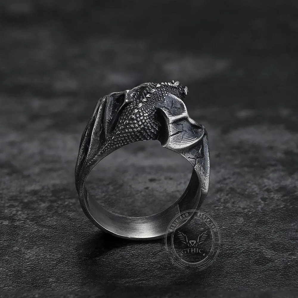 Celtic Flying Dragon Sterling Silver Ring sold by GTHIC product image thumbnail 5