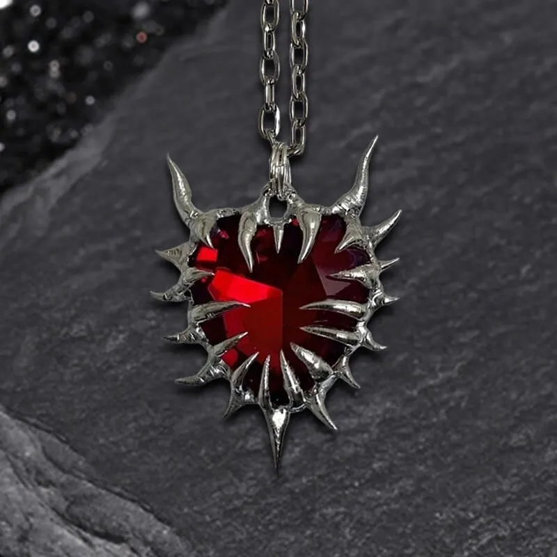Dark Thorn Heart Alloy Gothic Necklace sold by GTHIC