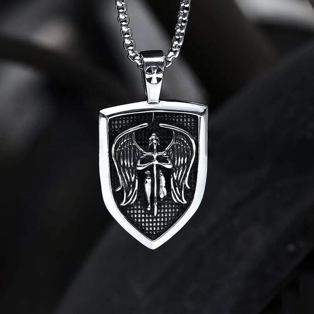 Archangel Saint Michael Sword Stainless Steel Pendant sold by GTHIC