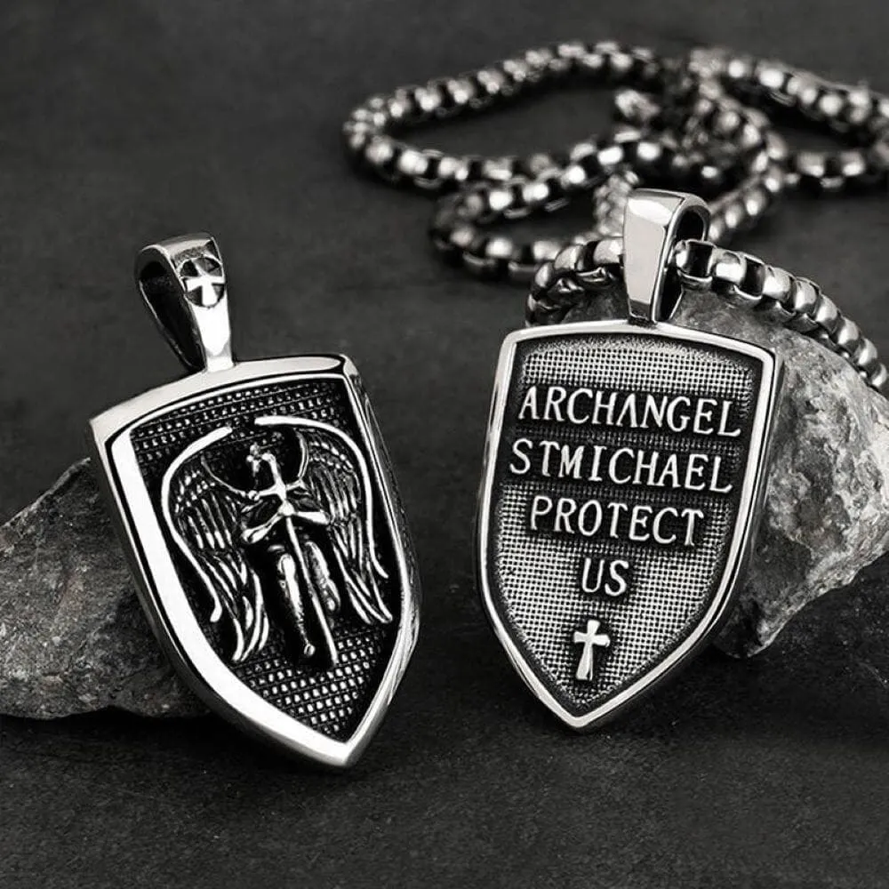 Archangel Saint Michael Sword Stainless Steel Pendant sold by GTHIC product image thumbnail 4
