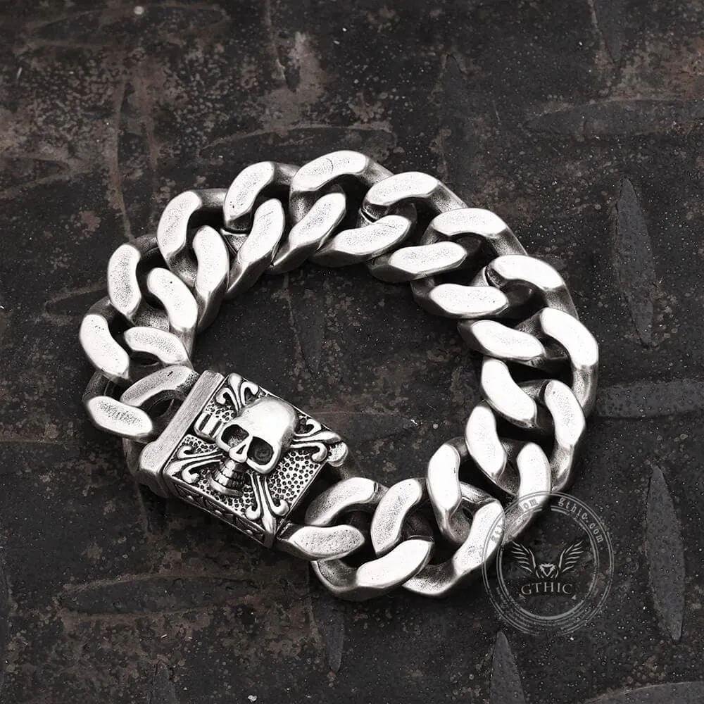 Retro Stainless Steel Skull Bracelet sold by GTHIC product image thumbnail 5