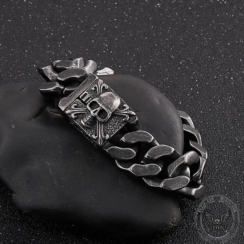 Retro Stainless Steel Skull Bracelet sold by GTHIC product image thumbnail 4