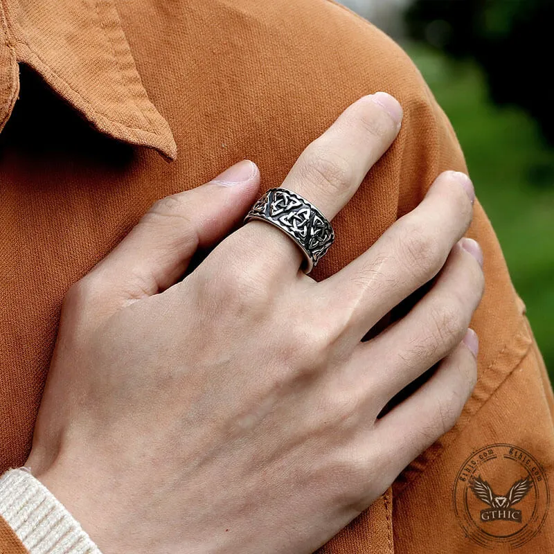 Vintage Surrounded Celtic Knot Stainless Steel Viking Ring sold by GTHIC product image thumbnail 2